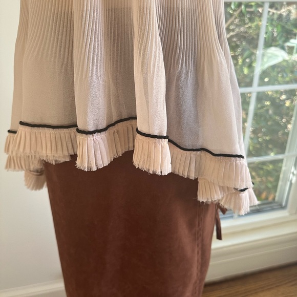 RARE FP ONE Ballet Pink Sheer Babydoll Top BEAUTIFUL DREAMY Sz XS - Picture 7 of 17